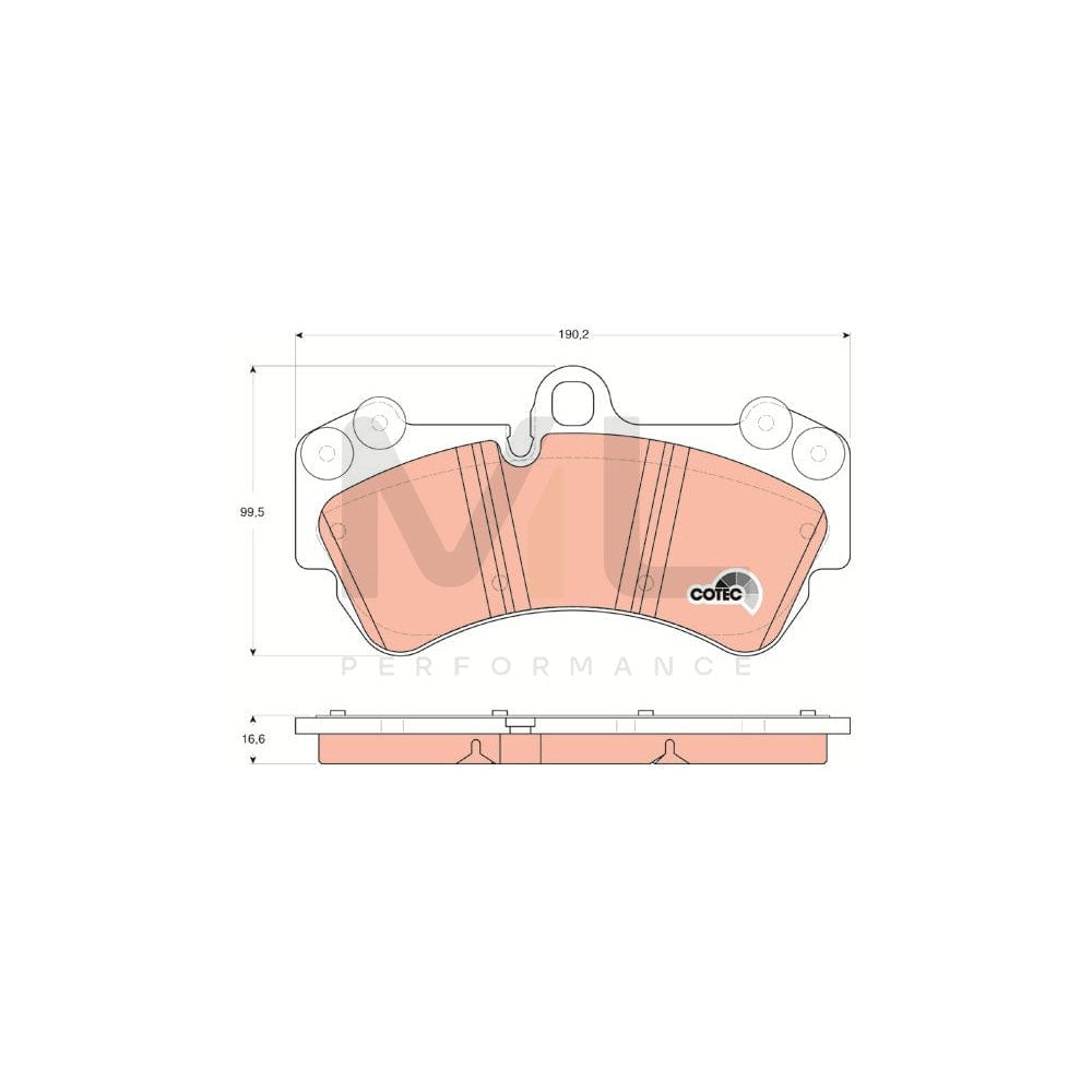 TRW Cotec Gdb1547 Brake Pad Set Prepared For Wear Indicator