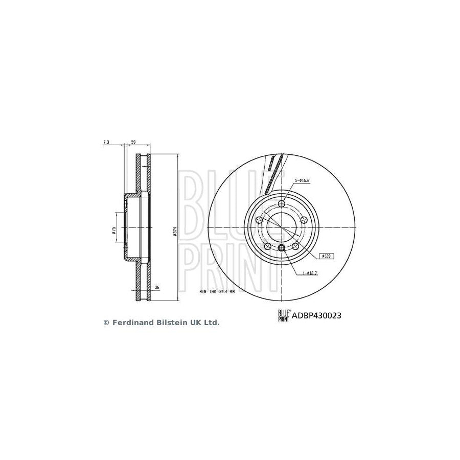 Blue Print Adbp430023 Brake Disc
