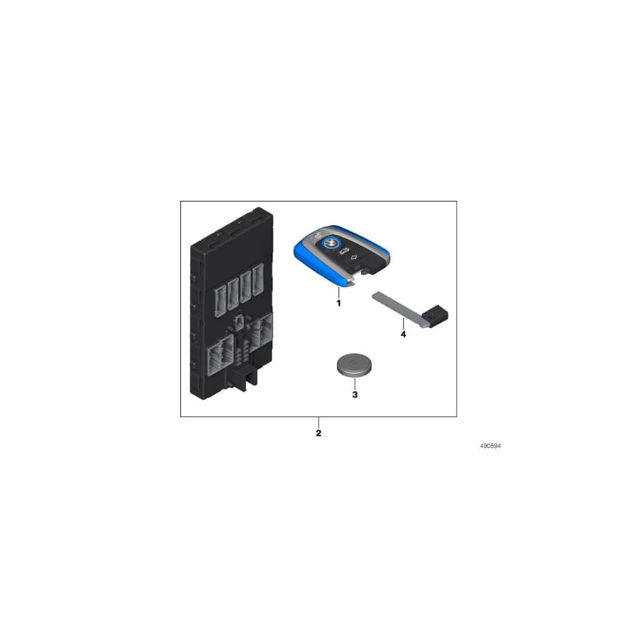 Genuine BMW 51210040897 I15 Set Radio Remote Ctrl.W.Bdc - Basic 434 MHZ (Inc. i8)