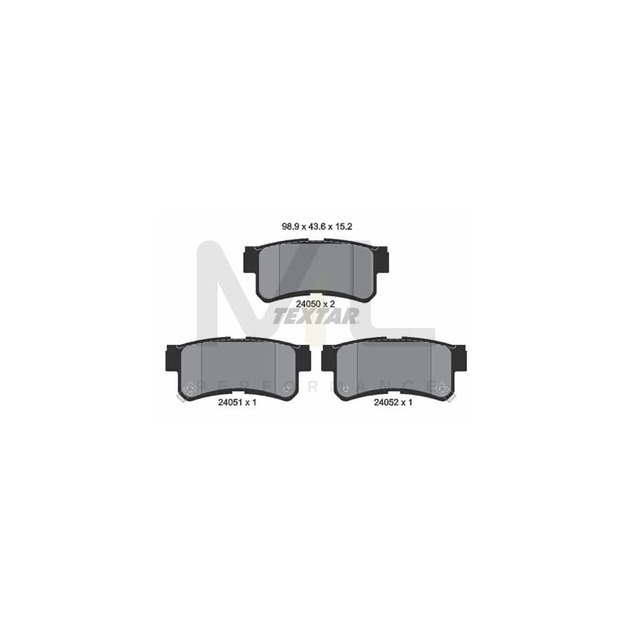 TEXTAR 2405001 Brake pad set with acoustic wear warning