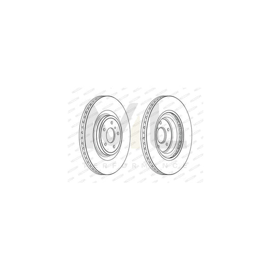 Ferodo DDF2430C-1 Brake Disc Vented, Coated  - Pair
