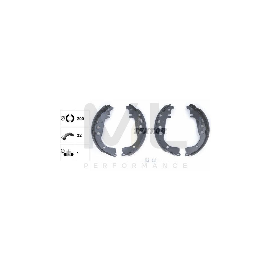 TEXTAR 91053500 Brake Shoe Set without handbrake lever