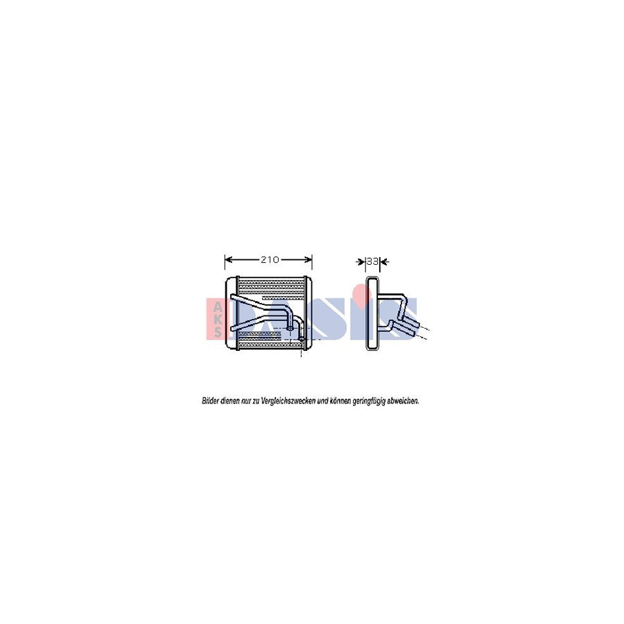 AKS Dasis 516015N Heater Matrix for KIA Shuma