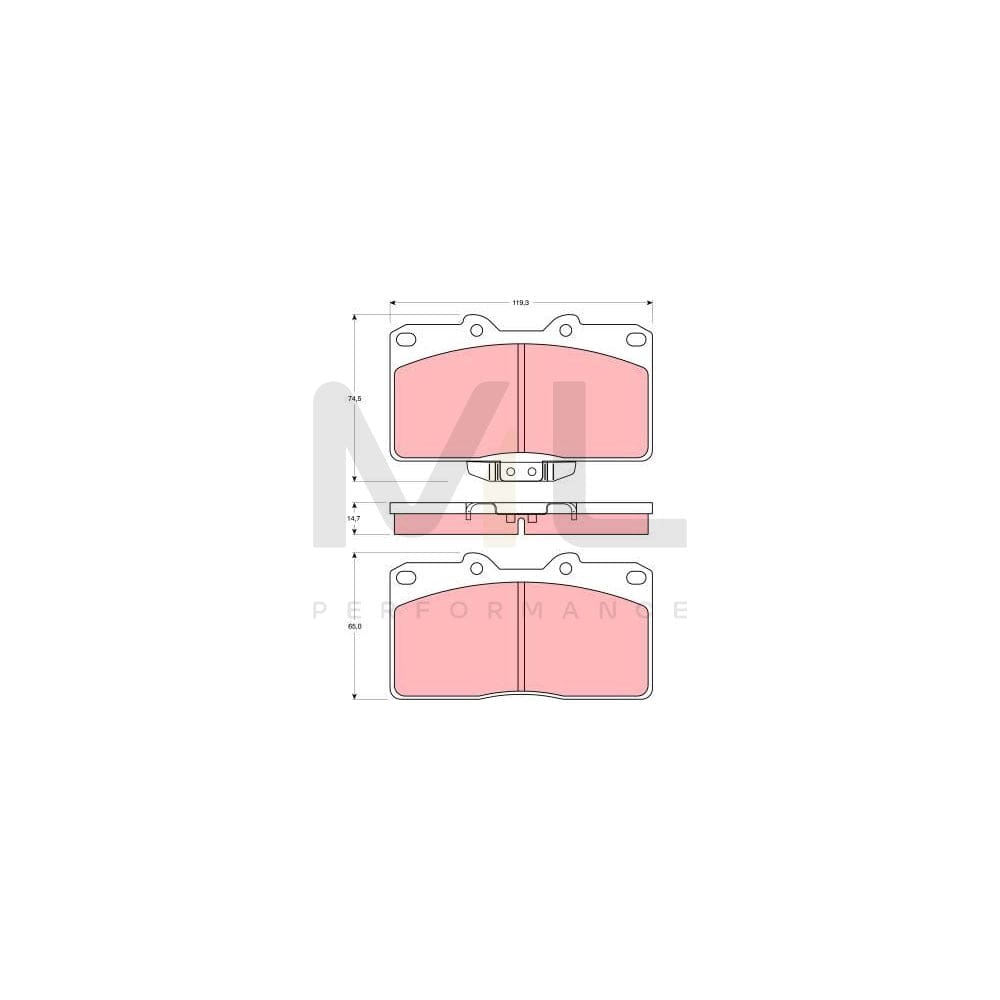 TRW Gdb4076 Brake Pad Set Incl. Wear Warning Contact
