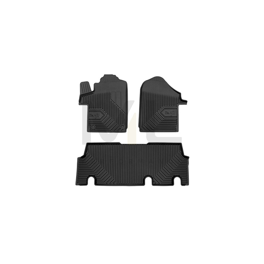 FROGUM Tailored, No.77 77408609 Floor mat set suitable for MERCEDES-BENZ VITO Elastomer, Front and Rear, Quantity: 3, Black, (LHD)