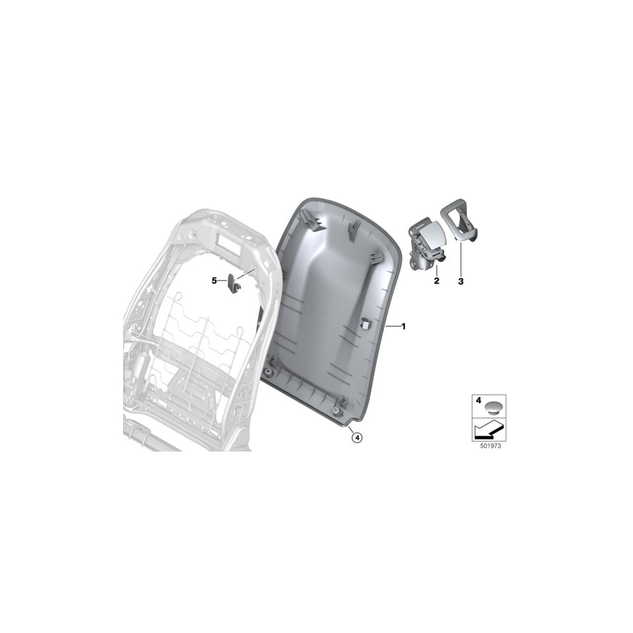 Genuine BMW 52209484068 G07 Rear Panel ELFENBEINWEISS (Inc. X7 50iX, X7 M50iX & X7 30dX)