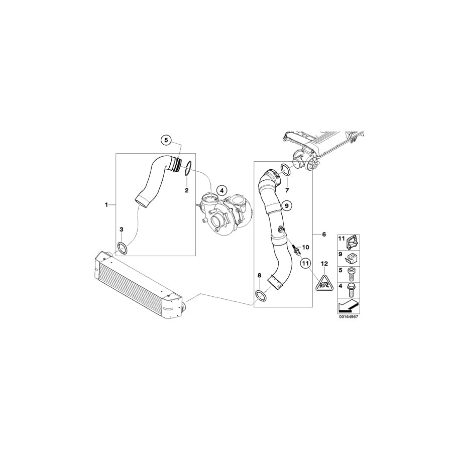Genuine BMW 11617810308 E87 Charge Air Line (Inc. 118d & 120d)