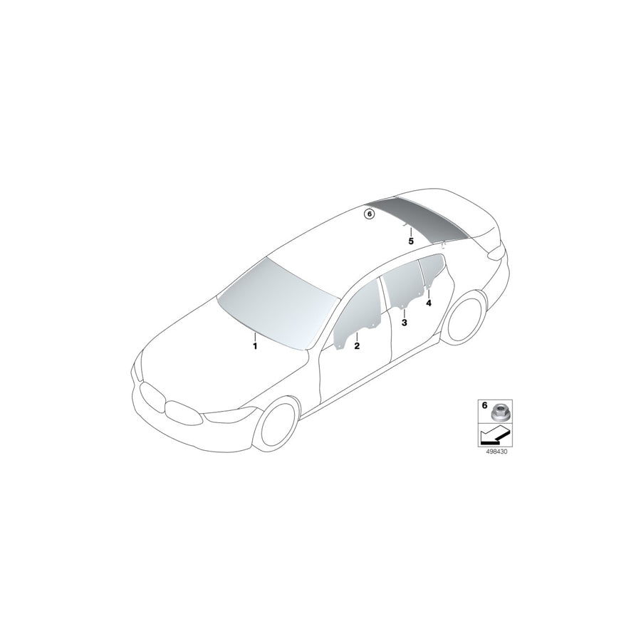 Genuine BMW 51317445218 F93 G16 Windshield Green, Cbdss/Hud Rain Sensor (Inc. 840dX, 840i & M8)
