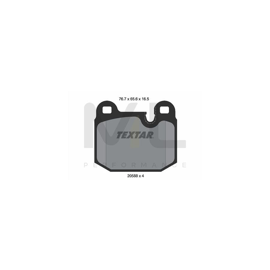 TEXTAR 2058805 Brake pad set prepared for wear indicator