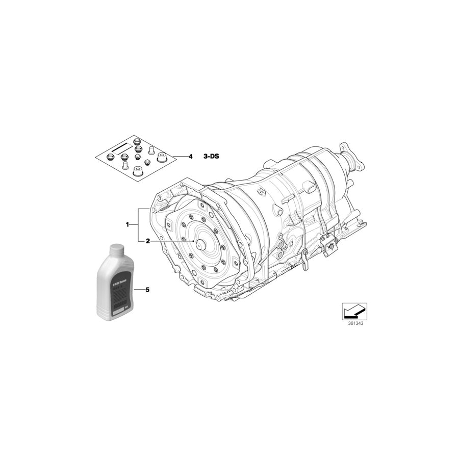 Genuine BMW 24007539767 E65 E66 Exch. Automatic Transmission Eh GA6HP26Z (Inc. 750i & 750Li)