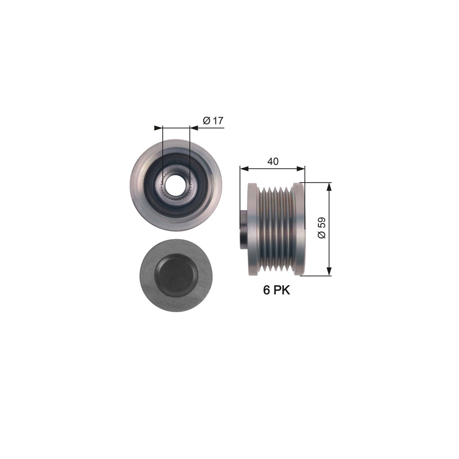 Gates OAP7144 Alternator Freewheel Clutch