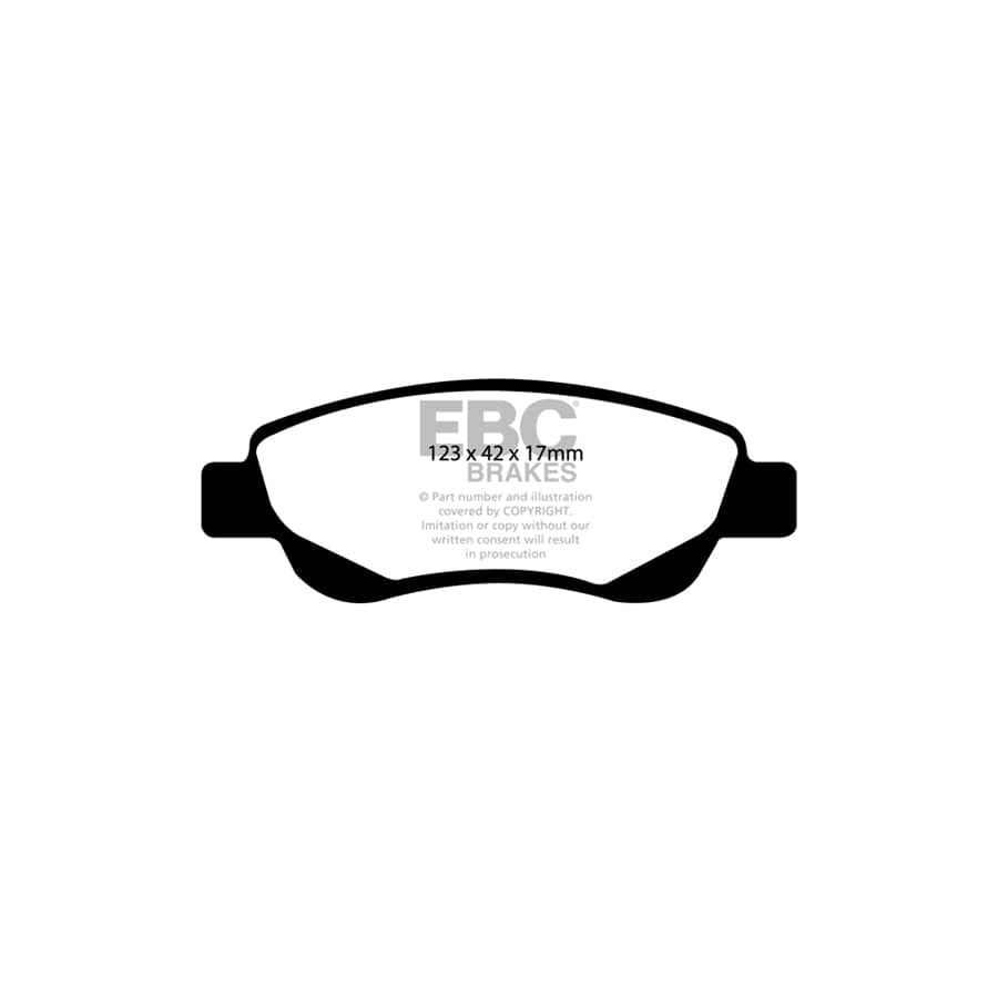 EBC PD03KF359 Citroen Peugeot Toyota Yellowstuff Front Brake Pad & Plain Disc Kit 2 | ML Performance UK Car Parts
