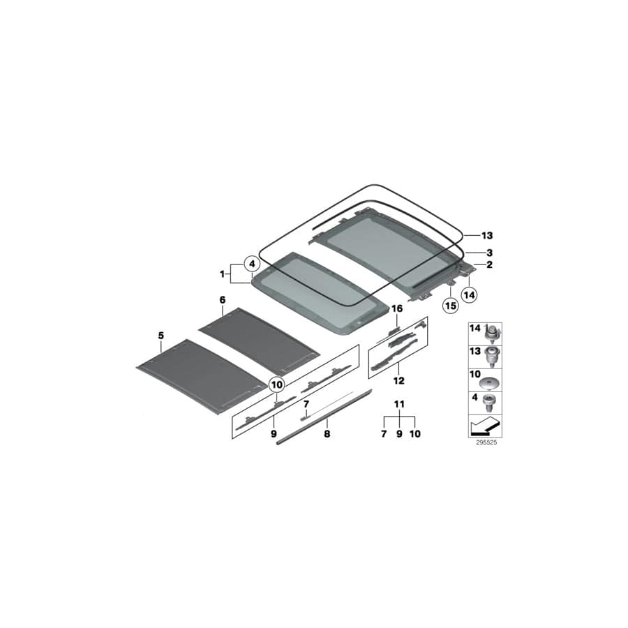 Genuine BMW 54102993886 E84 Set Of Seals For Side Trim Panel (Inc. X1 25dX, X1 28iX & X1 25iX)