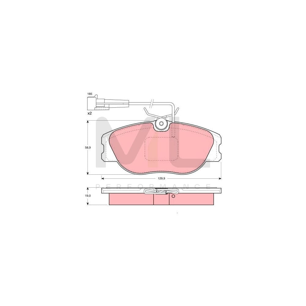 TRW Gdb1117 Brake Pad Set Incl. Wear Warning Contact