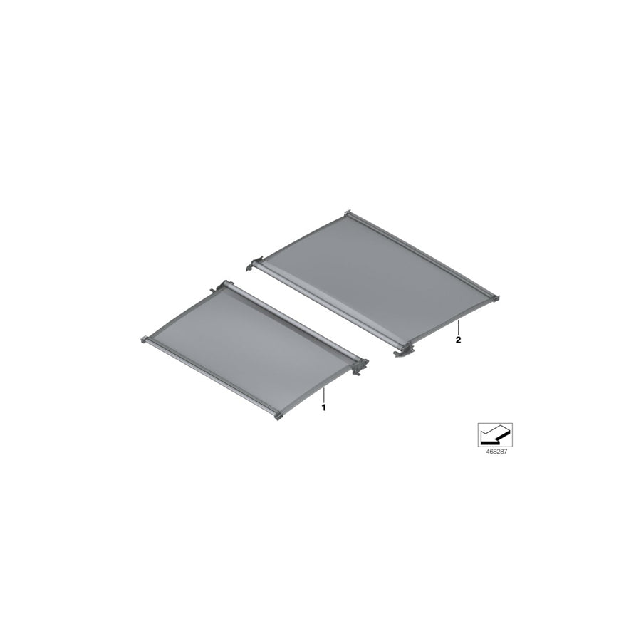Genuine BMW 54107989111 Roller Sunblind Alcantara Rear TARTUFO (Inc. 740i, 745eX & 750Li)