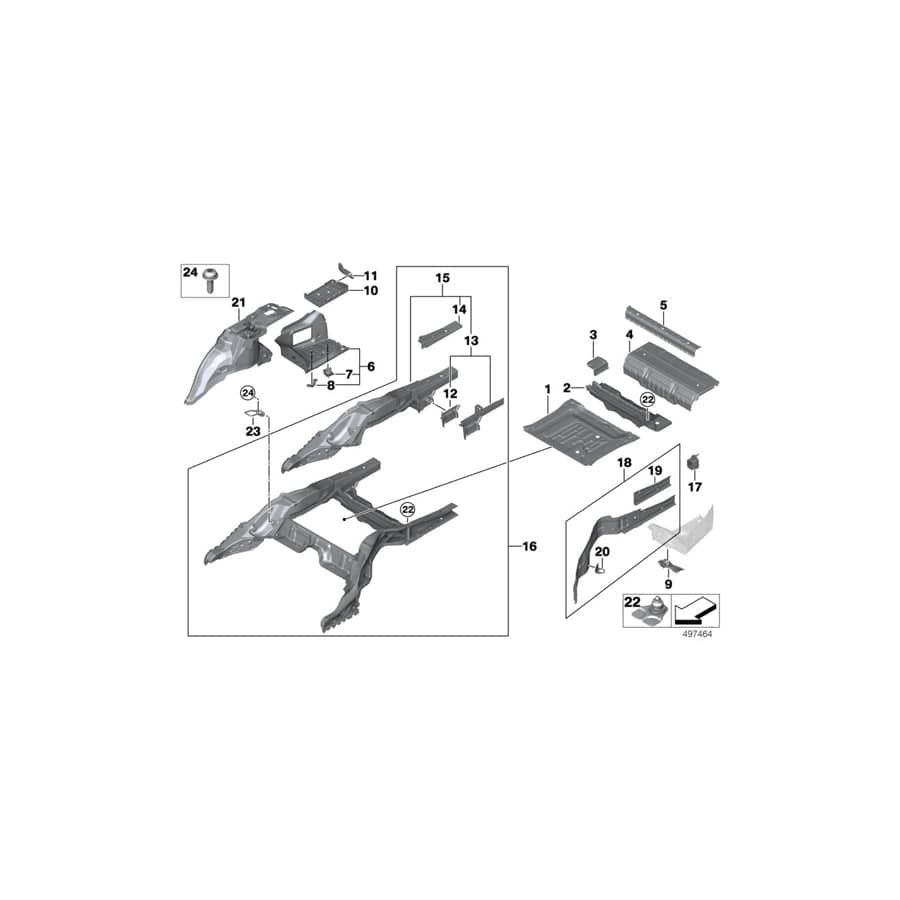 Genuine BMW 41007341583 G12 G11 Holder Isofix, Exterior (Inc. 745Le, 740Li & 725Ld)
