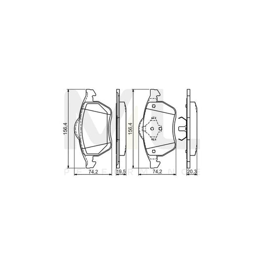 Bosch 0986494390 Brake Pad Set For Ford Galaxy Mk1 (Wgr) Mpv With Anti-Squeak Plate, With Mounting Manual BP1298 | ML Performance Car Parts
