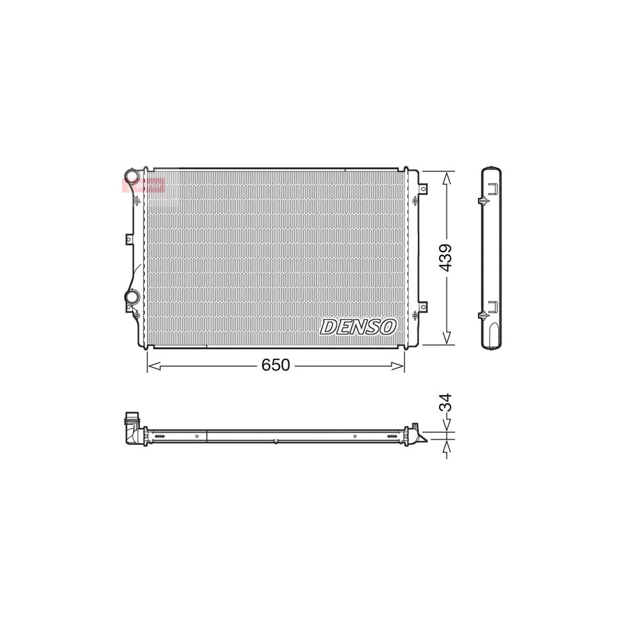 DENSO DRM32041 Engine Radiator