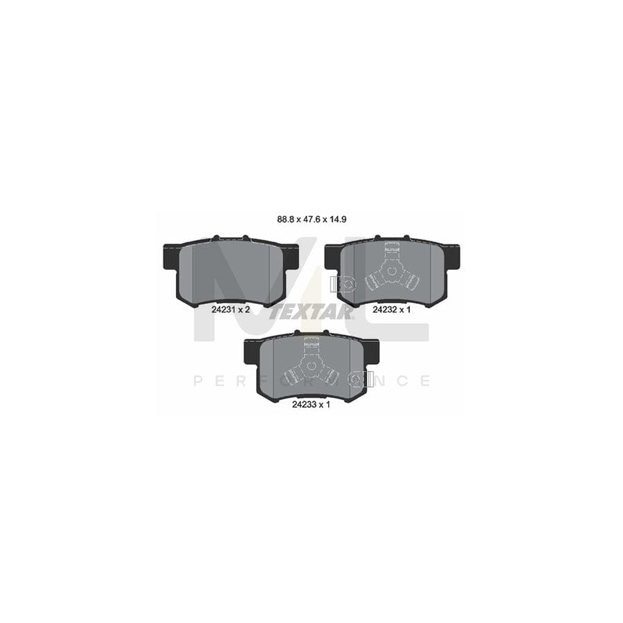 TEXTAR 2423101 Brake pad set with acoustic wear warning
