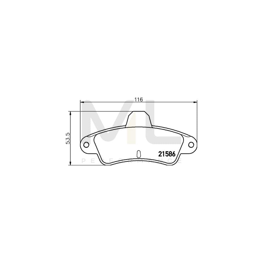 TEXTAR 2158601 Brake pad set not prepared for wear indicator