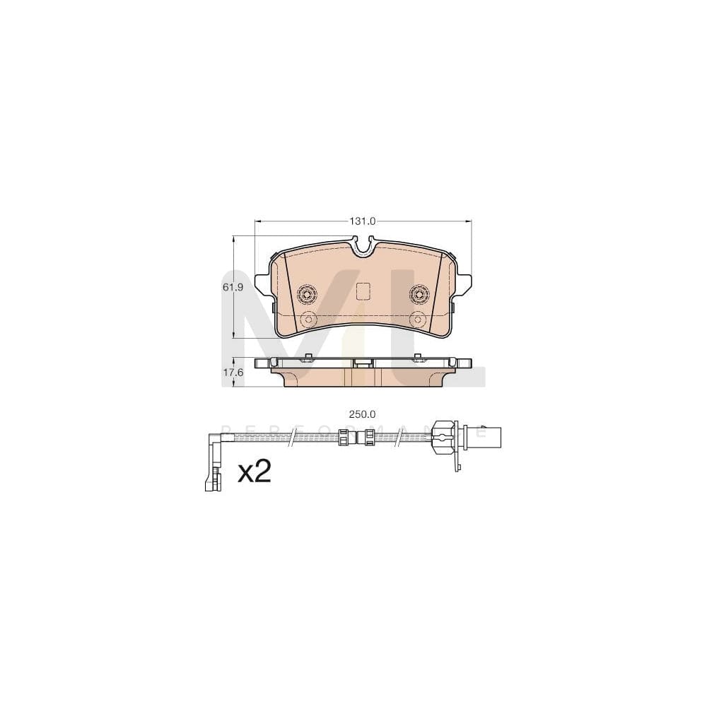 TRW Gdb1975 Brake Pad Set For Audi A8 D4 (4H2, 4H8, 4Hc, 4Hl) Incl. Wear Warning Contact