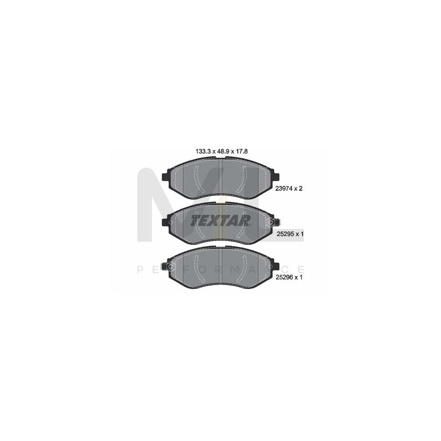 TEXTAR 2397406 Brake pad set with acoustic wear warning