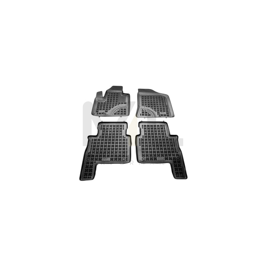 REZAW PLAST Tailored 201606 Floor mat set for HYUNDAI Santa Fe II (CM) Elastomer, Front and Rear, Quantity: 4, Black