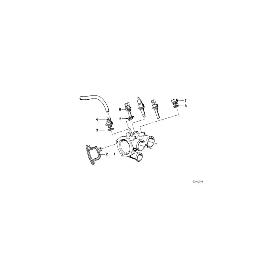 Genuine BMW 11741263742 E12 Thermovalve (Inc. 525, 2.8L & 3.0L)