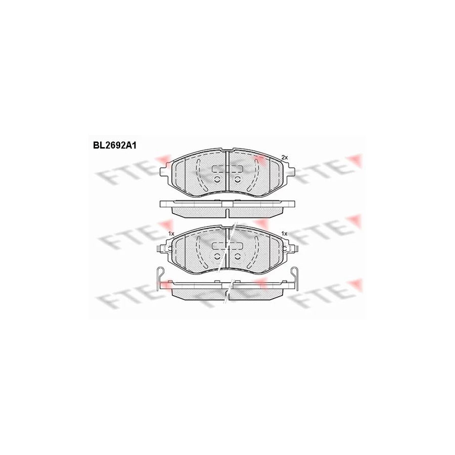 FTE Bl2692A1 Brake Pad Set for Chevrolet Aveo