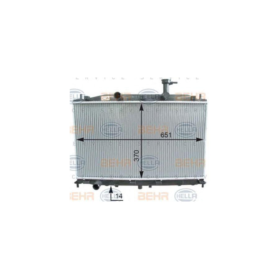 Hella 8MK 376 754-551 Engine Radiator For Hyundai Accent