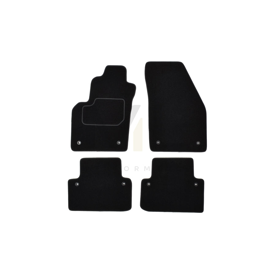 CUSTOPOL Tailored VOL130S Floor mat set for VOLVO V50 (MW, 545) Textile, Front and Rear, Quantity: 4, Grey