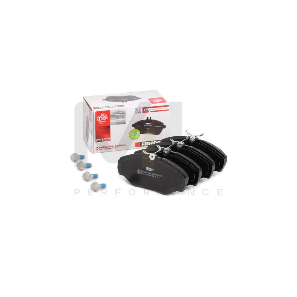 Ferodo Premier Eco Friction FVR1515 Brake Pad Set Not Prepared for Wear Indicator, With Brake Caliper Screws, With Accessories