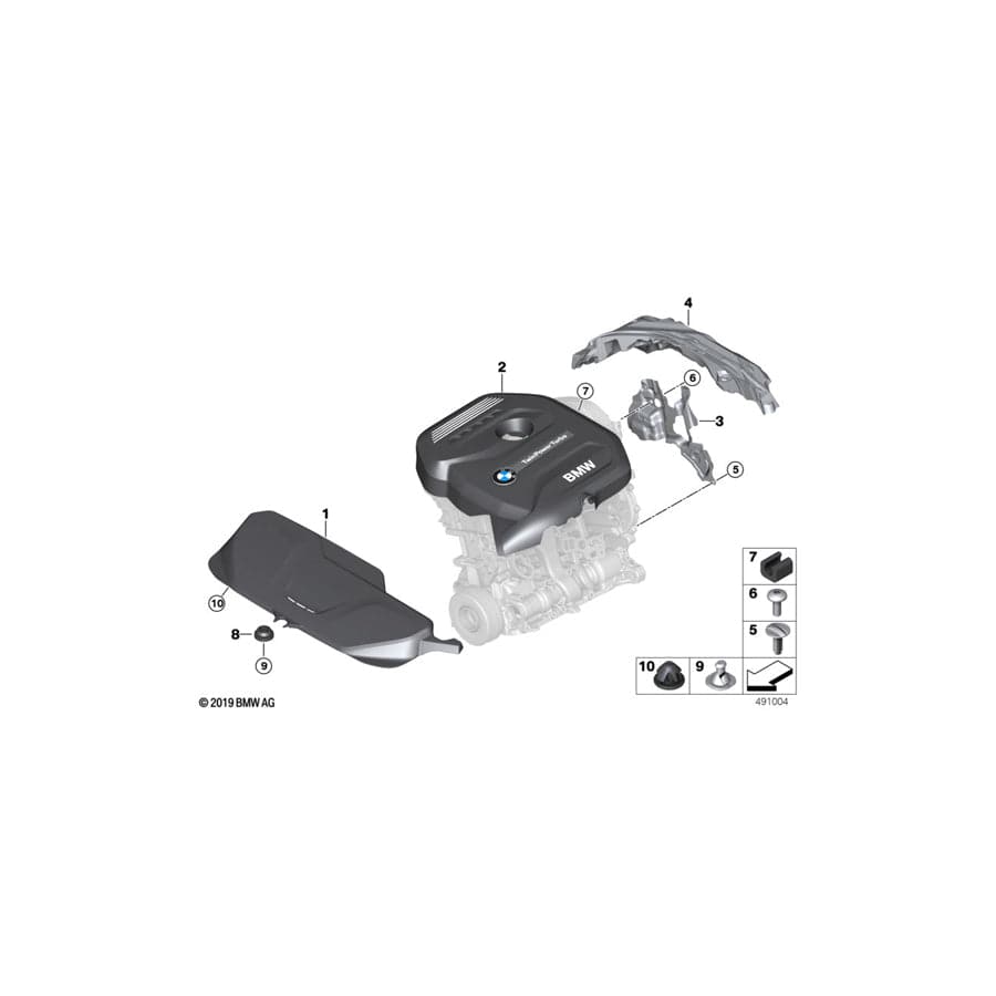 Genuine BMW 11128621822 F36 F33 Cover, Acoustic (Inc. 125i, 230i & 330i)