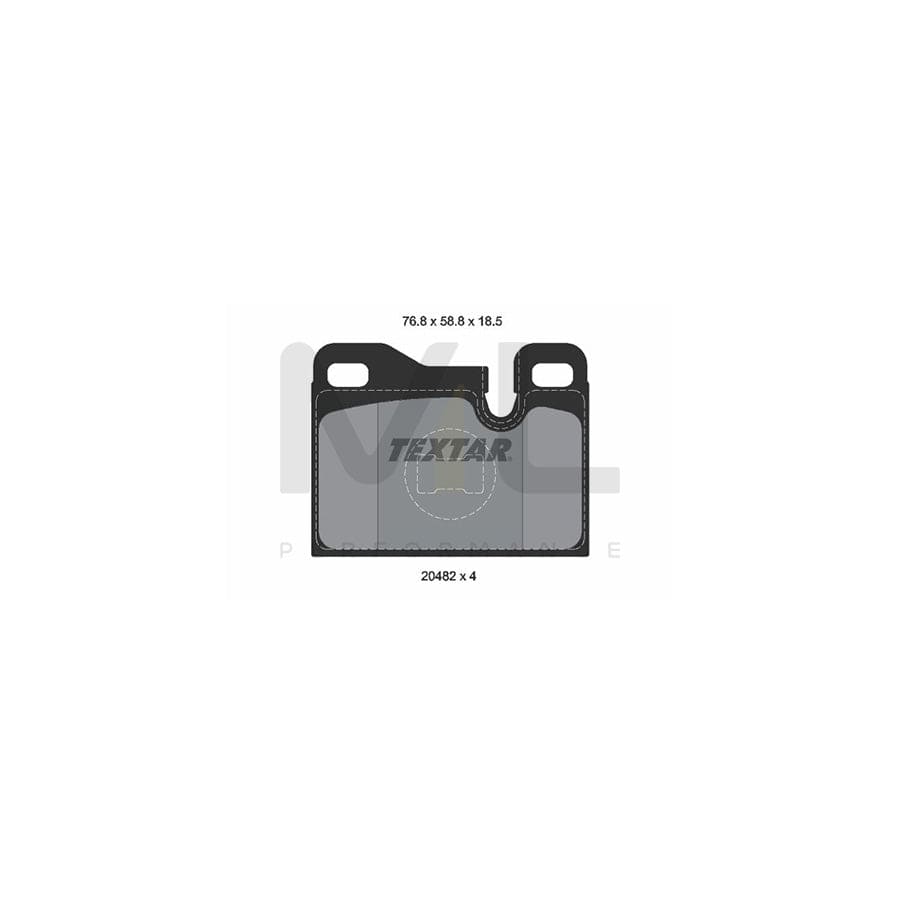TEXTAR 2048203 Brake pad set prepared for wear indicator