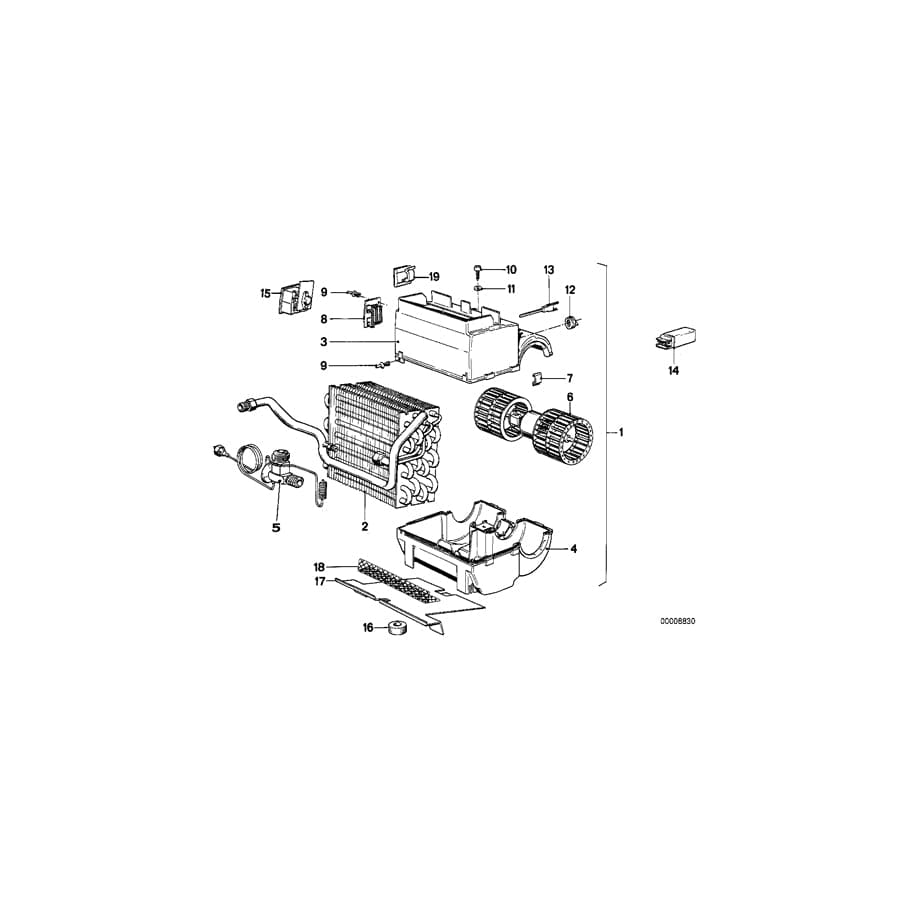 Genuine BMW 64501376710 E23 E24 E28 Control Unit KLIMA (Inc. 732i, 728iS & 628CSi)