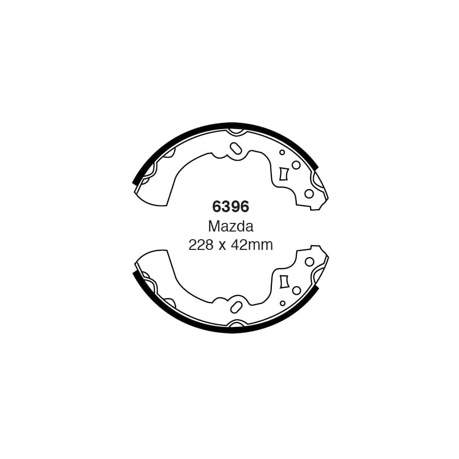EBC 6396 Mazda 929 Rear Brake Shoes 1 | ML Performance UK Car Parts