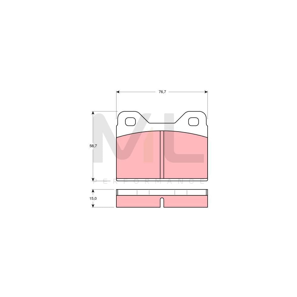 TRW Gdb112 Brake Pad Set Not Prepared For Wear Indicator