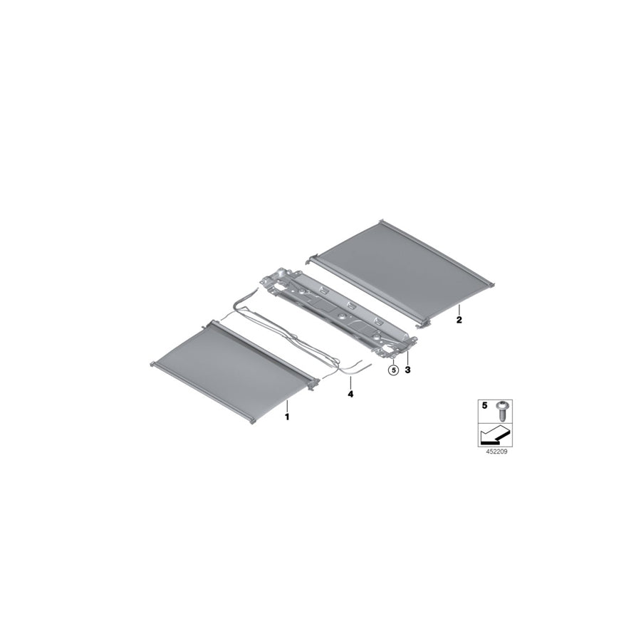 Genuine BMW 54107409196 Roller Sunblind Rear CANBERRABEIGE (Inc. 750LiX, 740iX & Alpina B7)