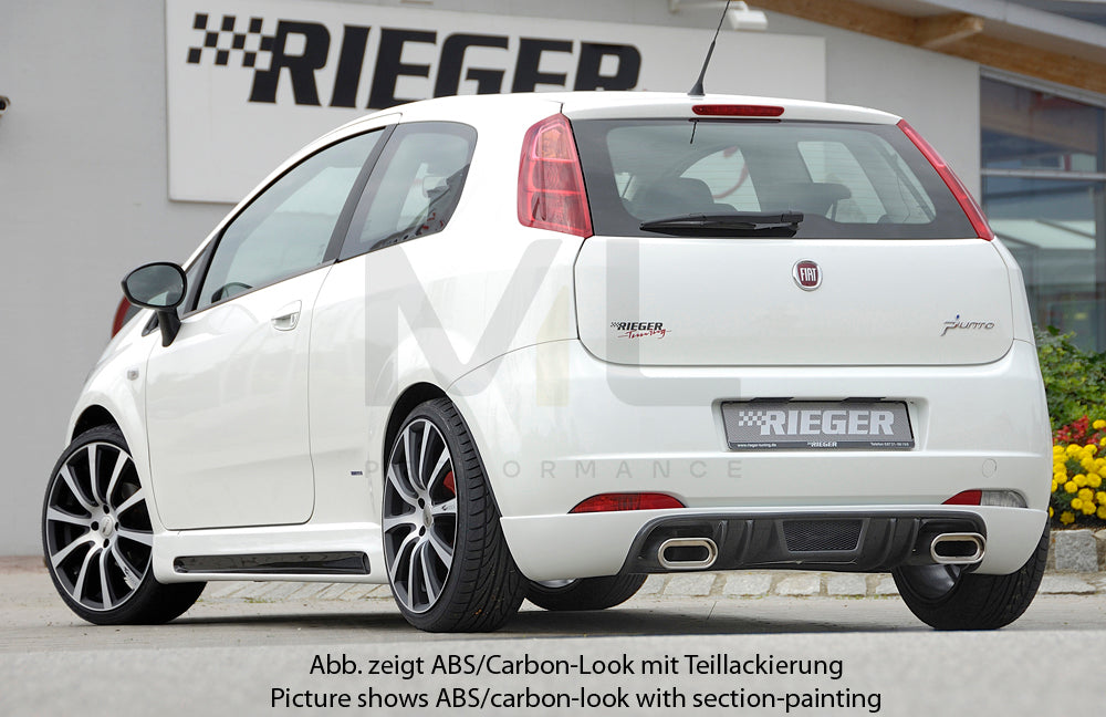 Rieger 00099154 Fiat Grande Punto (199) Rear Diffuser 6 | ML Performance UK Car Parts