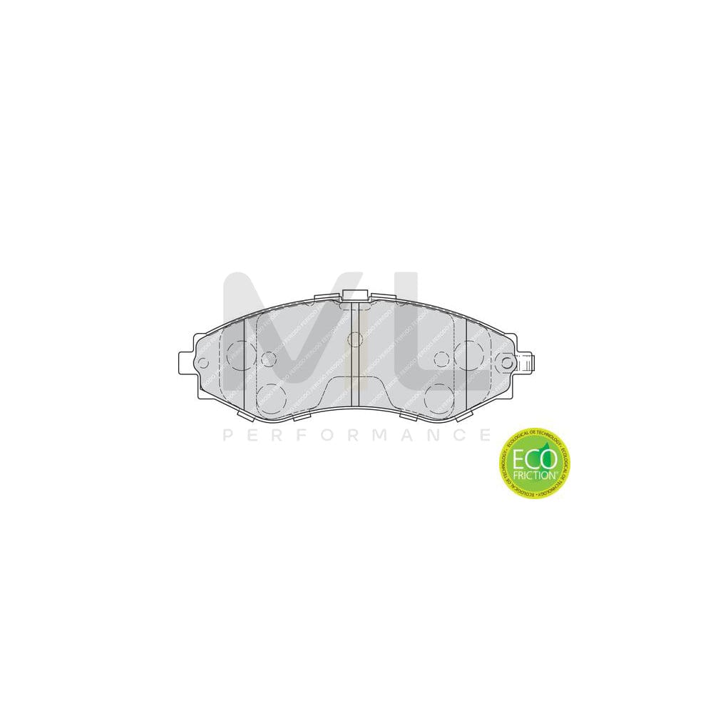 Ferodo Premier Eco Friction FDB1969 Brake Pad Set With Acoustic Wear Warning, Without Accessories
