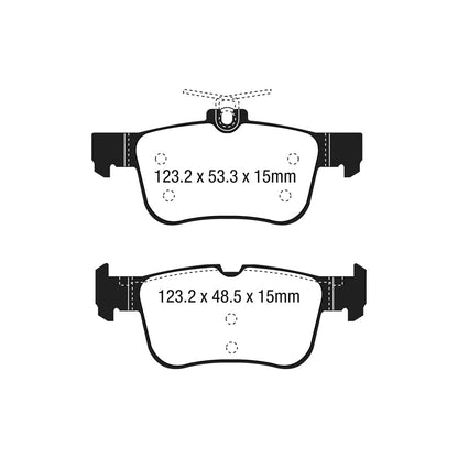 EBC DP23047 Ford Greenstuff Rear Brake Pads - ATE Caliper 2 | ML Performance UK Car Parts