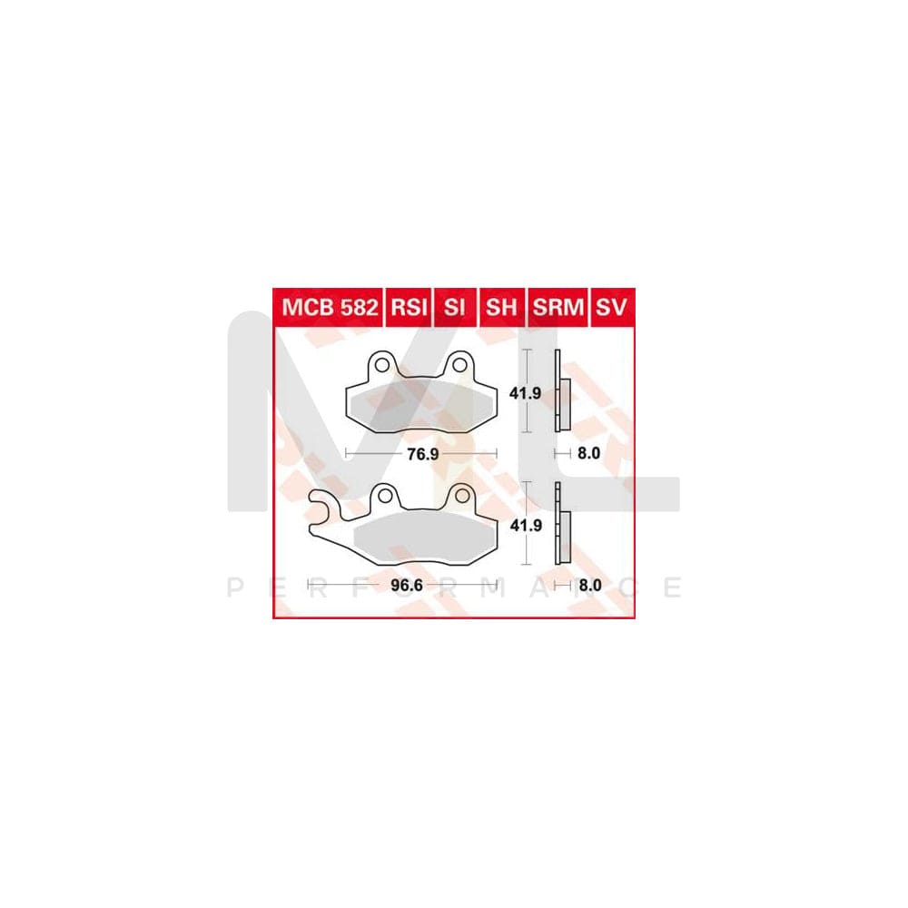 TRW Sinter Street Mcb582Sh Brake Pad Set