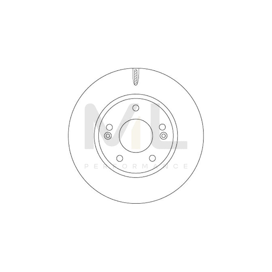 TRW DF6936 Brake Disc Vented, Painted  - 1 piece