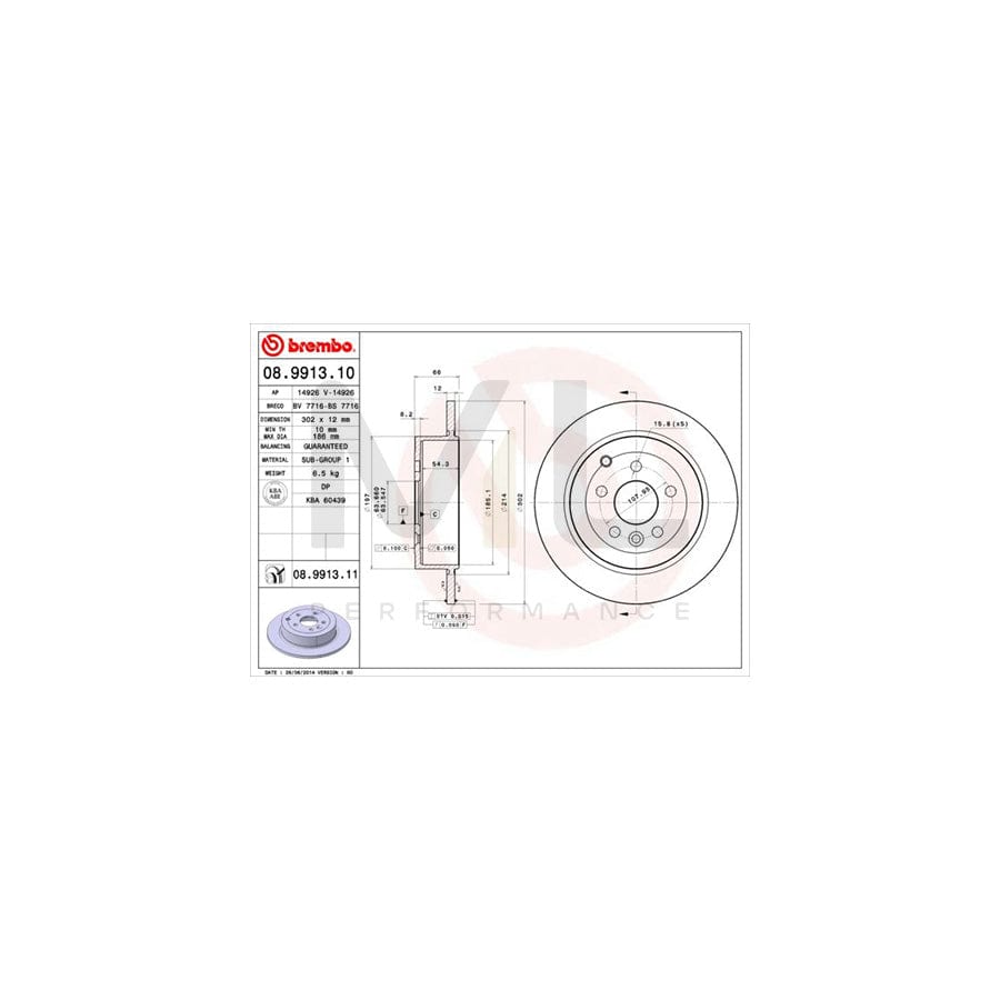 brembo-08-9913-10-brake-disc-for-land-rover-freelander-solid