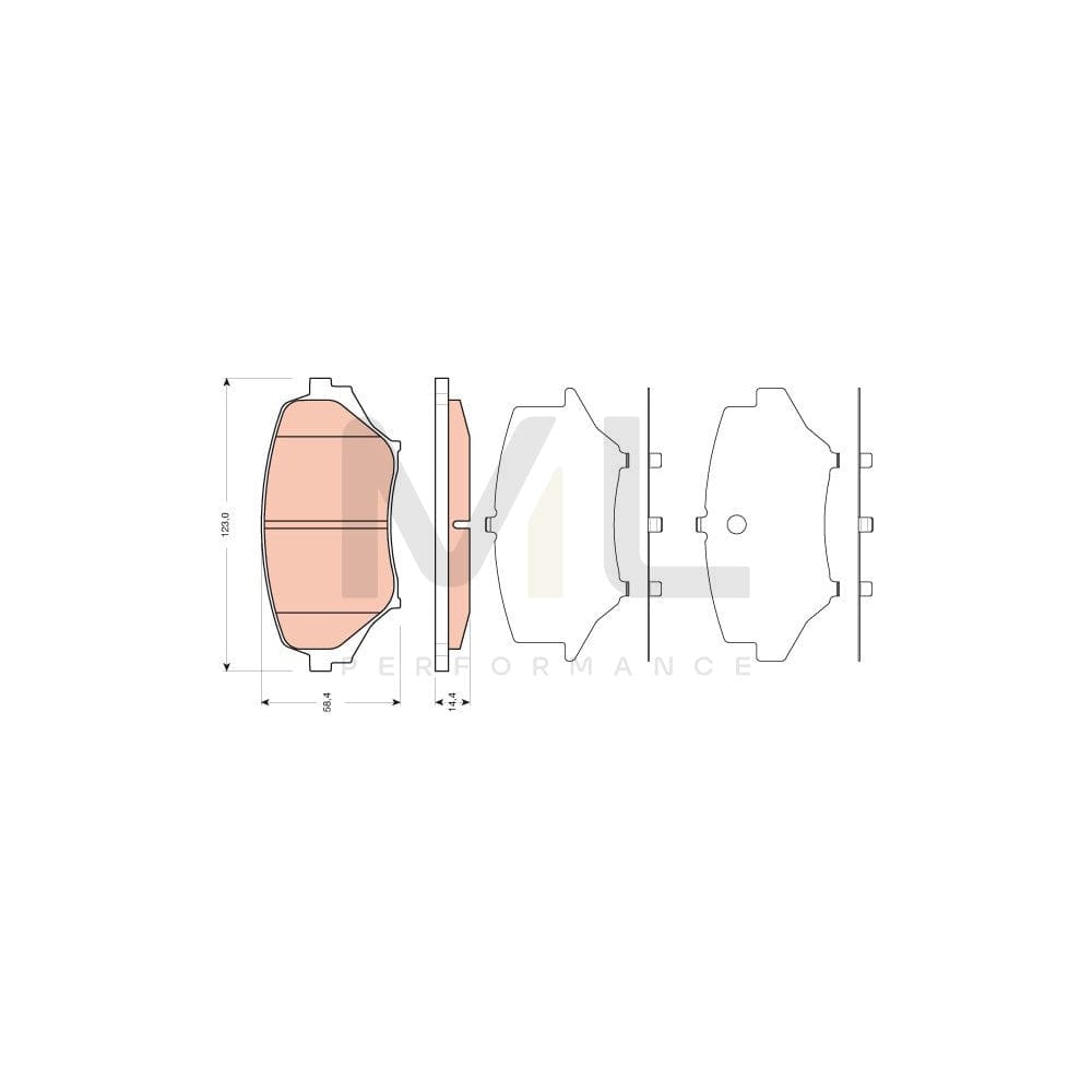TRW Gdb3401 Brake Pad Set For Mazda Mx-5 Iii (Nc) Not Prepared For Wear Indicator, With Accessories
