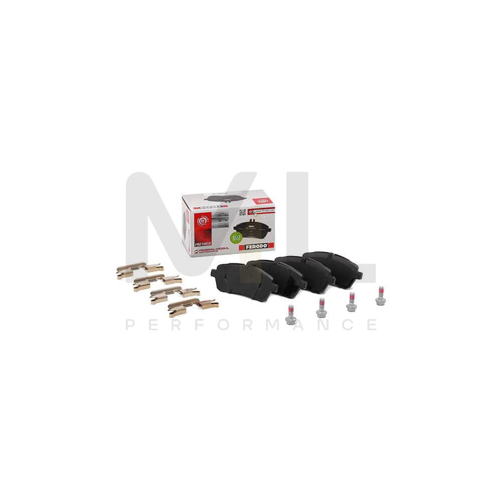 Ferodo Premier Eco Friction FDB4179 Brake Pad Set Not Prepared for Wear Indicator, With Brake Caliper Screws, With Accessories