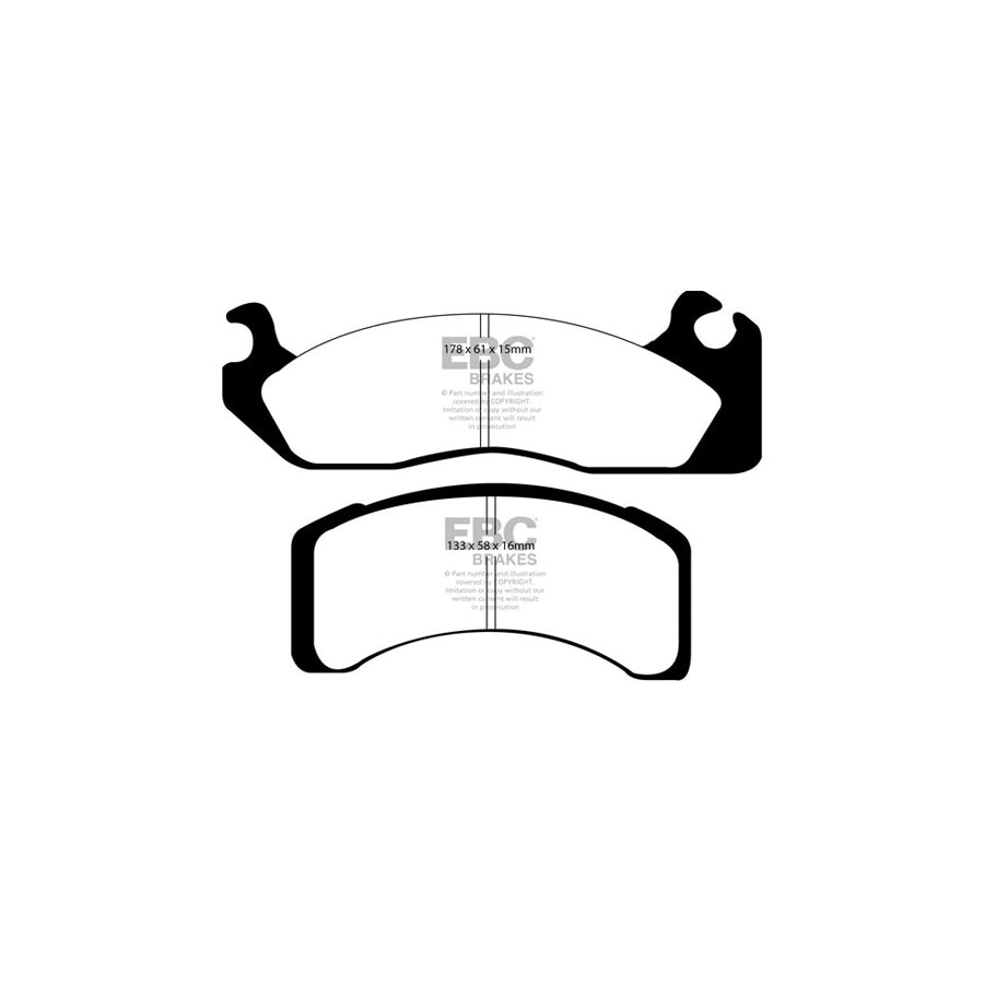 EBC DP21159 Ford Mustang Greenstuff Front Brake Pads 2 | ML Performance UK Car Parts