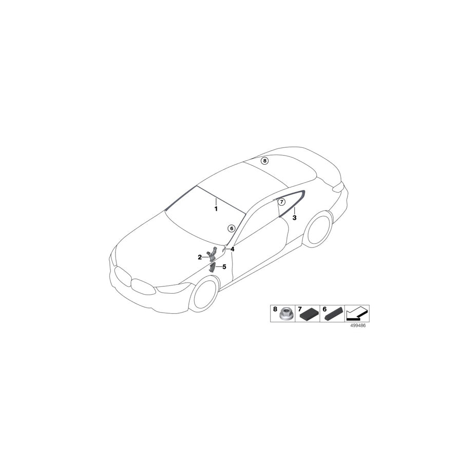 Genuine BMW 51319883762 F91 G14 Cover, Windshield, Top (Inc. 840dX, M850iX & 840i)
