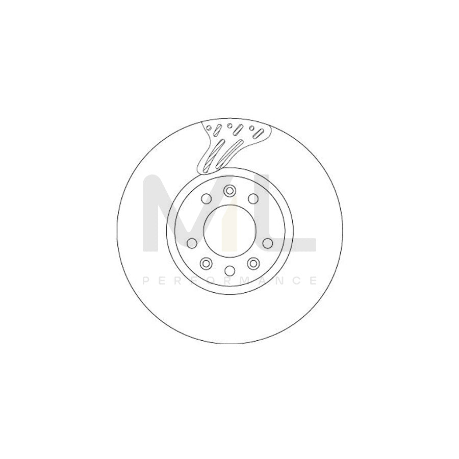 TRW DF6977S Brake Disc Vented, Painted  - 1 piece