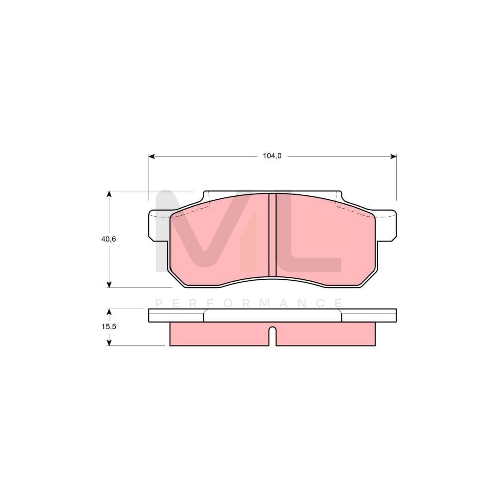TRW Gdb361 Brake Pad Set Not Prepared For Wear Indicator